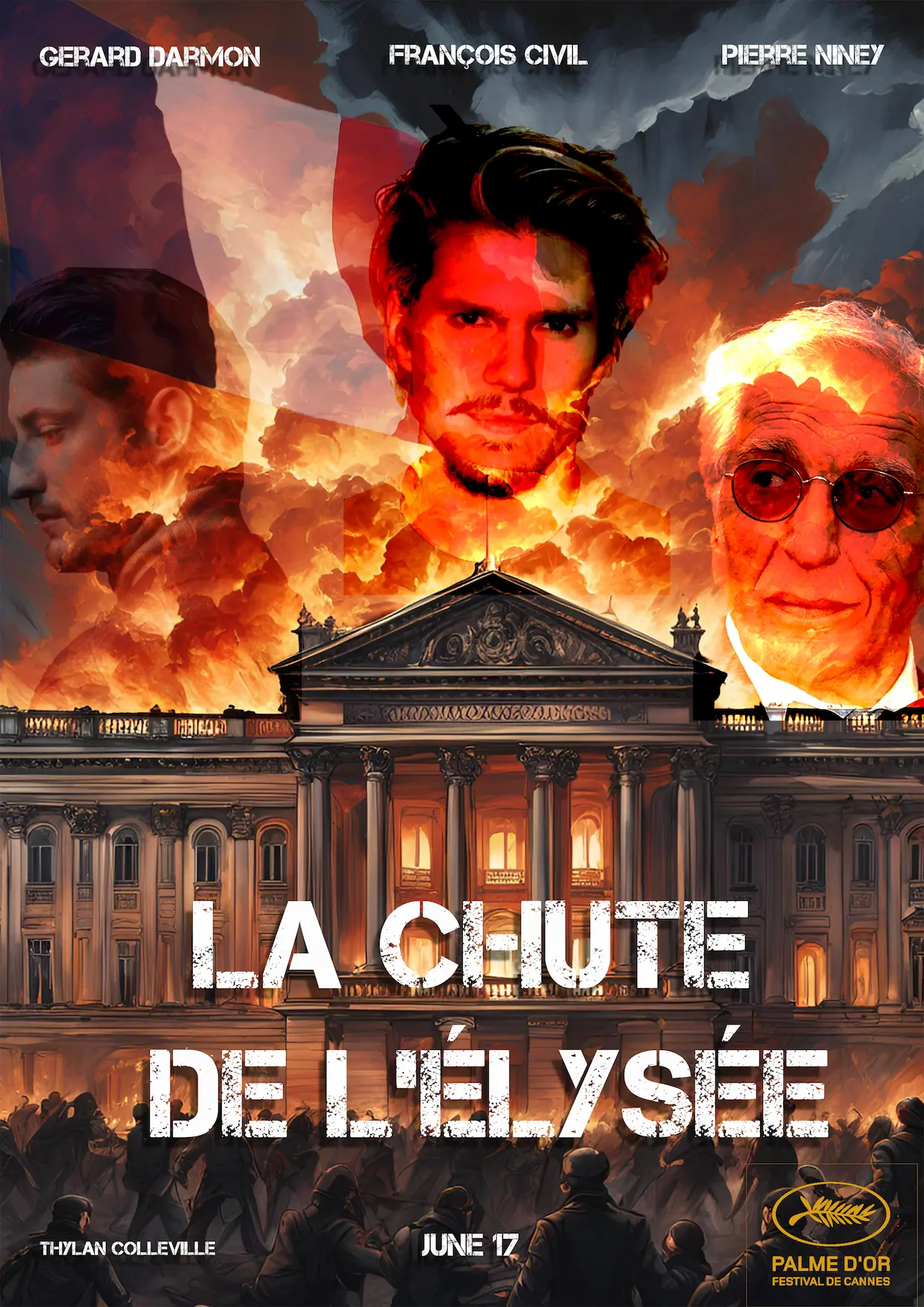 Affiche inspirée de La Chute de la Maison Blanche, version française par Thylan Colleville